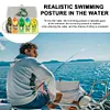 5Pcs Frog Soft Fishing Baits with Double Hooks for Saltwater Freshwater (3cm)