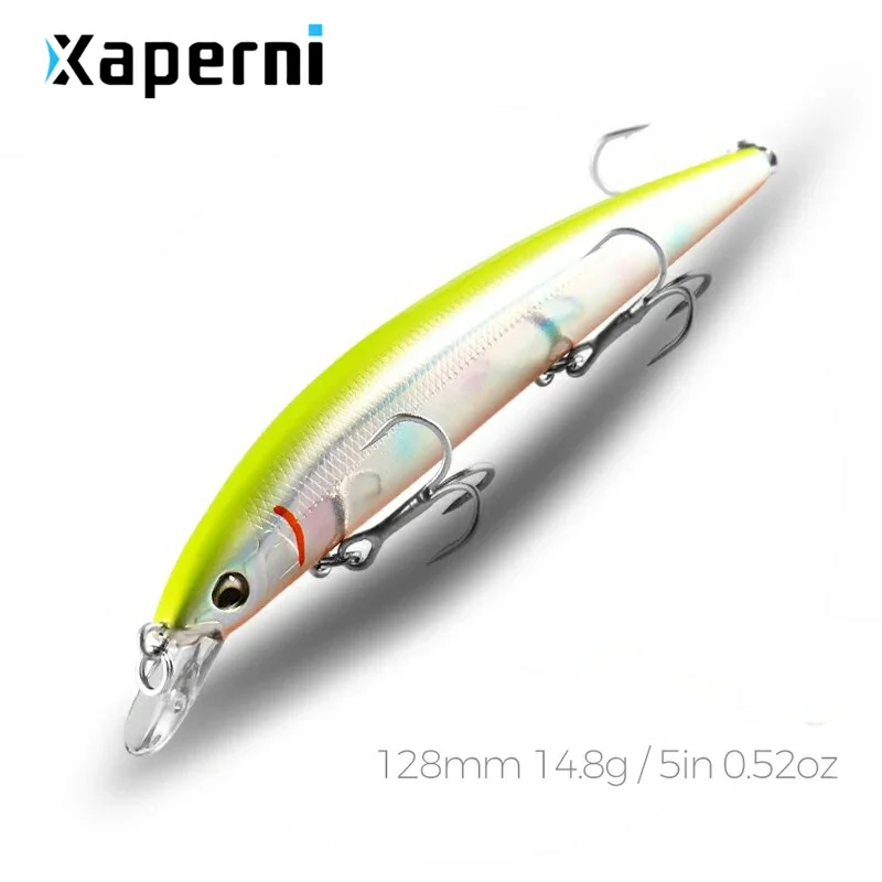 Xaperni 128mm 15g hot model fishing lures hard bait 6color for choose minnow quality professional minnow depth0.5 - 1m