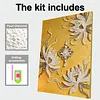 Drei Lotus-DIY-Perlen-Malkits mit Rahmen 30x40 cm Perlengem&auml;lde Bildkunst Basteln f&uuml;r Erwachsene Anf&auml;nger Geschenk Hausdekoration an der Wand