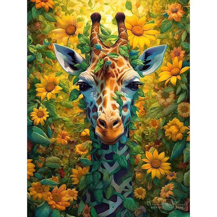 AB Diamond Painting - Square Drill - Giraffe(45*45cm)-1008892.01