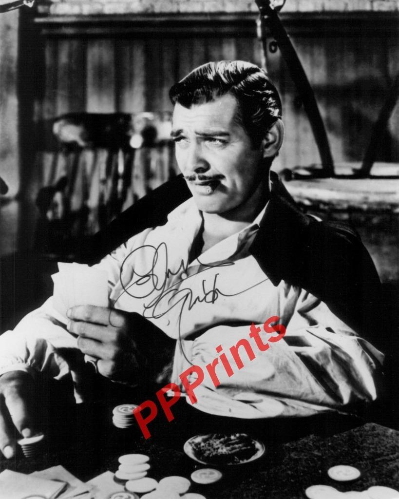 CLARK GABLE GONE WITH THE WIND SIGNED AUTOGRAPHED 10X8 REPRO Photo Poster painting PRINT N1