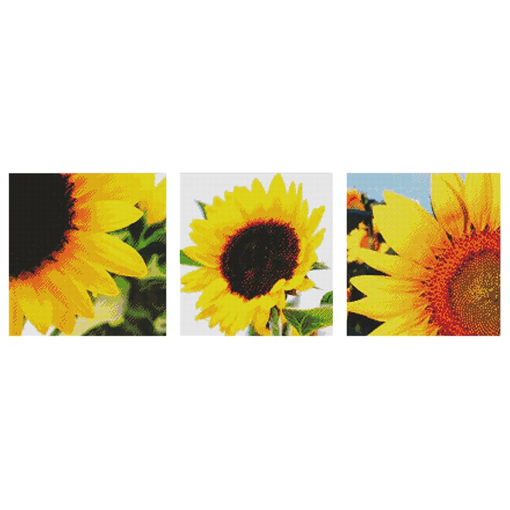 Sunflower - 14CT Joy Sunday Stamped Cross Stitch(99*33cm）