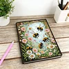 Flower Bee 5D DIY Diamond Art Painting Notebook Kit 50 Pages A5 Rhinestone Art Painting Notebook Kit for Adults Beginners Holiday Birthday Gift