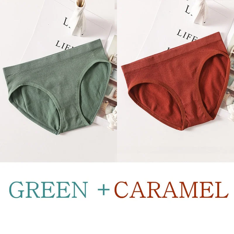 2PCS/Set Women Panties Bodyshaper Briefs Seamless Underwear Sexy Female Underpants Sexy Lingerie Ladies Comfort Cotton Panty M-L