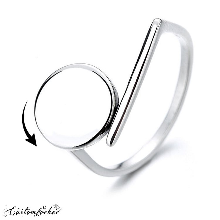 S925 Silver Simple Geometric Anxiety Ring