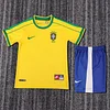 Joyfball 1998 Kids Size Retro Brazil Home Soccer Jersey 