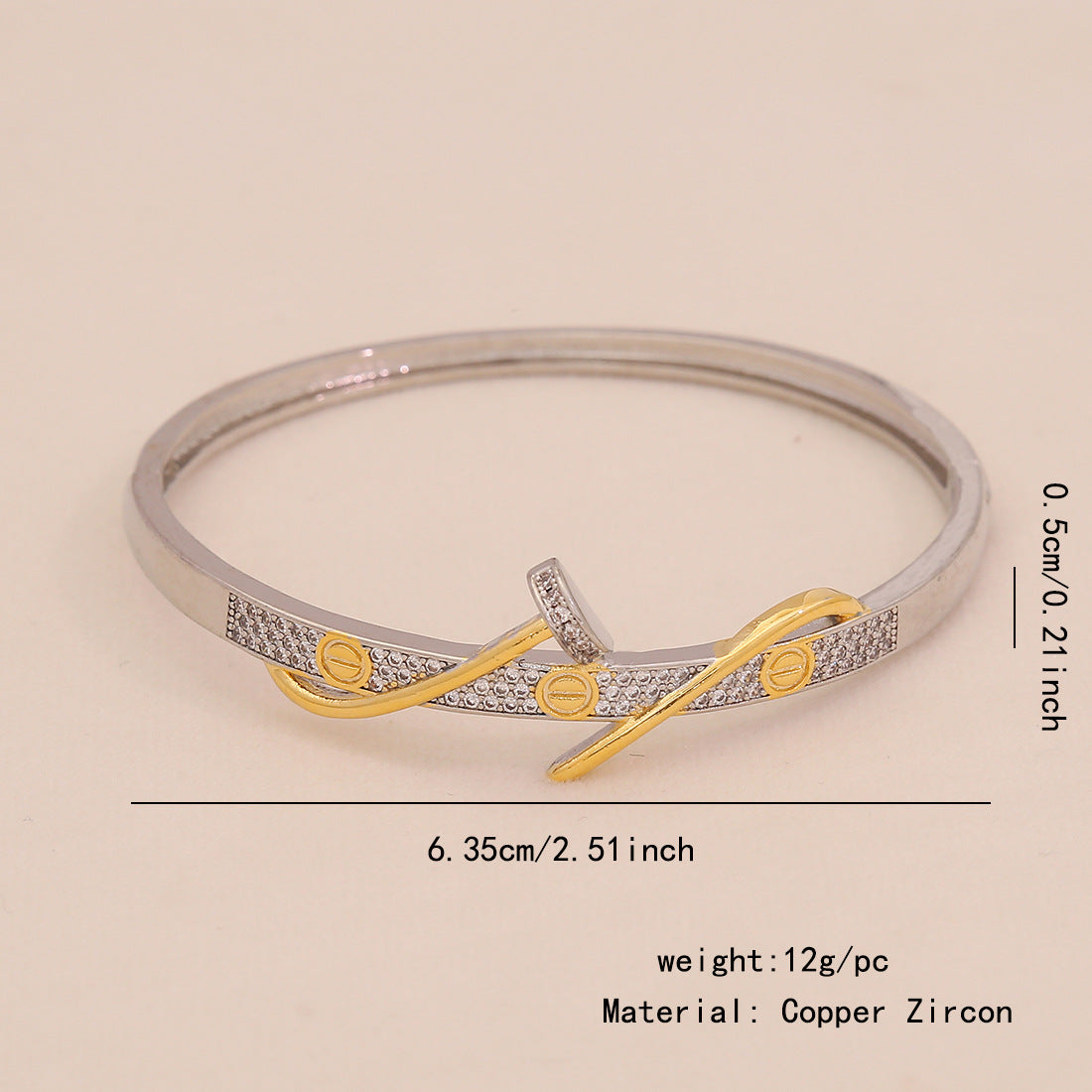 Gold Heart Bracelet Snake-Shaped Leopard Head Copper Micro-Inlaid Bracelet Exclusive For B636