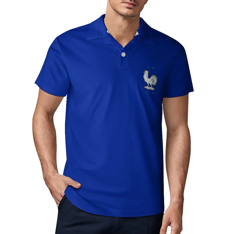 France Polo De Golf &Agrave; S&eacute;chage Rapide Coupe Homme Blanc