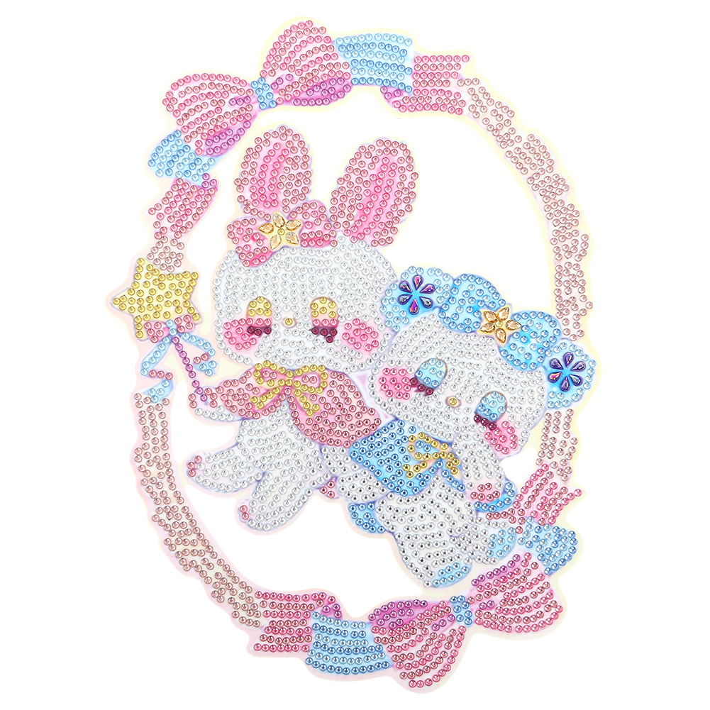 

Bunny Wreath - 5D DIY Craft Pendant - 25*19CM, 501 Original