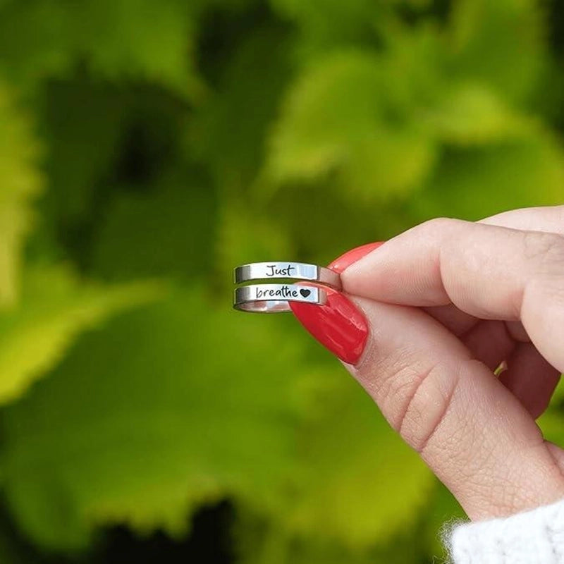 Elegant Letter 304 Stainless Steel Open Rings