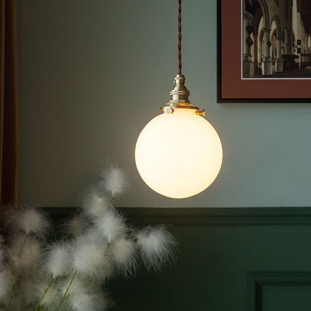 Simple Single Head White Pendant Lights