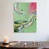 (30x40cm)DIY Pearl Painting Framed River Handmade Pearl Material Art Kit Living Room Decor