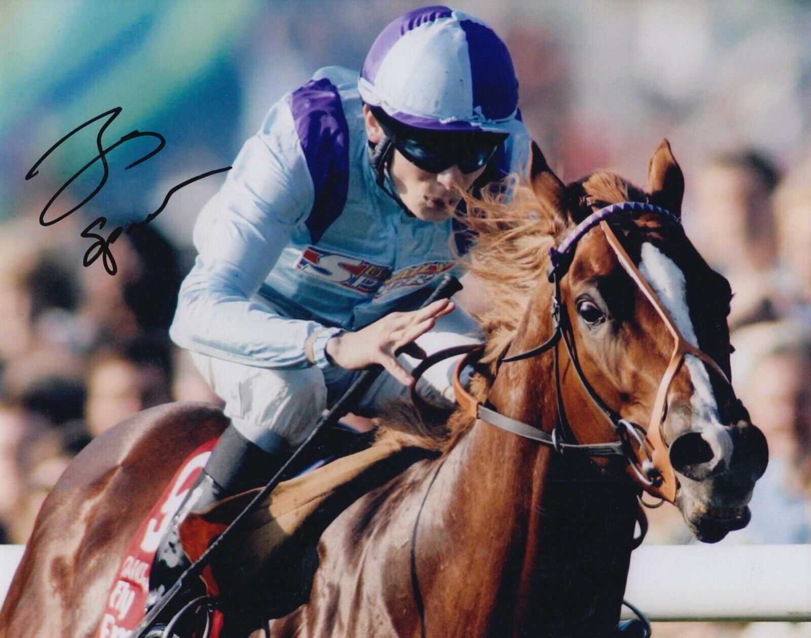 Jamie Spencer Hand Signed 10x8 Photo Poster painting - Horse Racing Autograph 1.