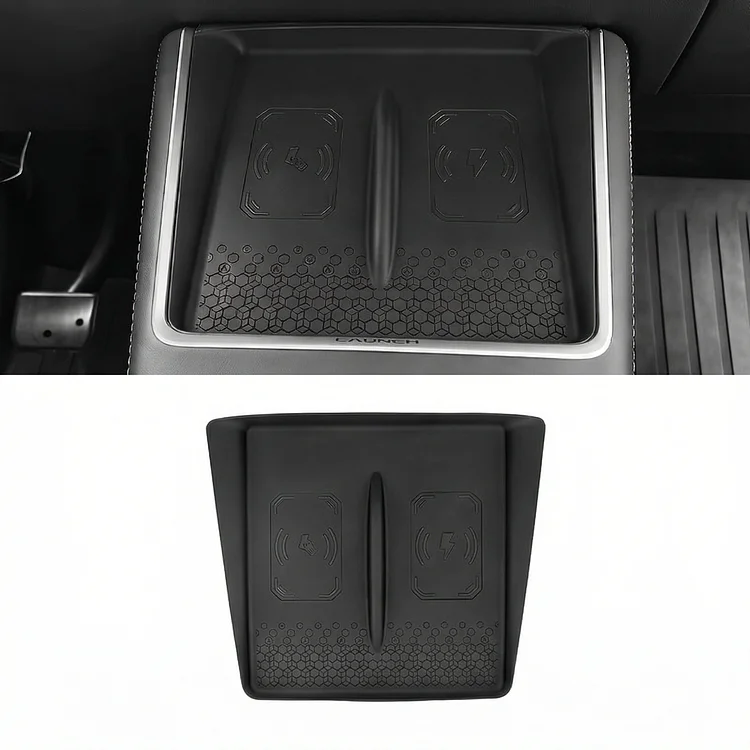 Model Y Standard Silicone Center Console Mat Non-Slip Wireless Charging Pad Cover