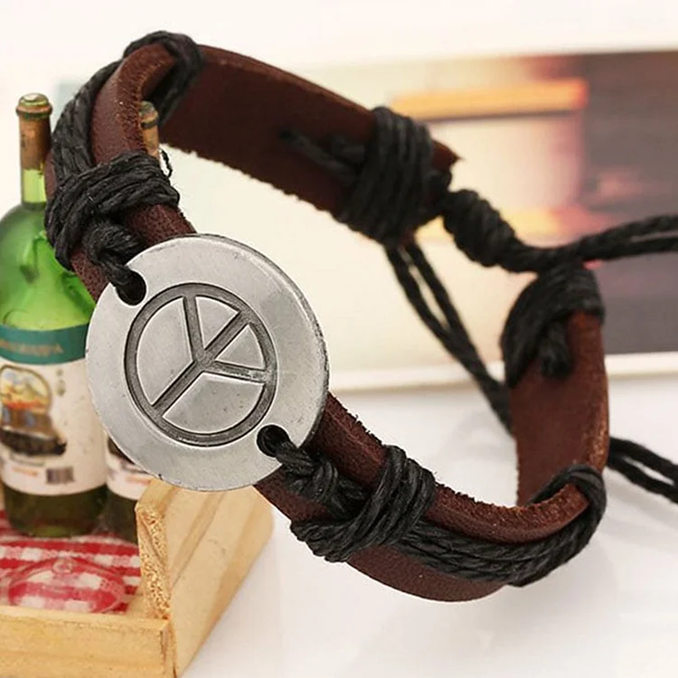 Simpfit Vintage Hippie Vibe Peace Zopf Armband