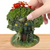 Tree House Flower Pot Bonsai Pot Decorative Resin Multi-Function for Home Office