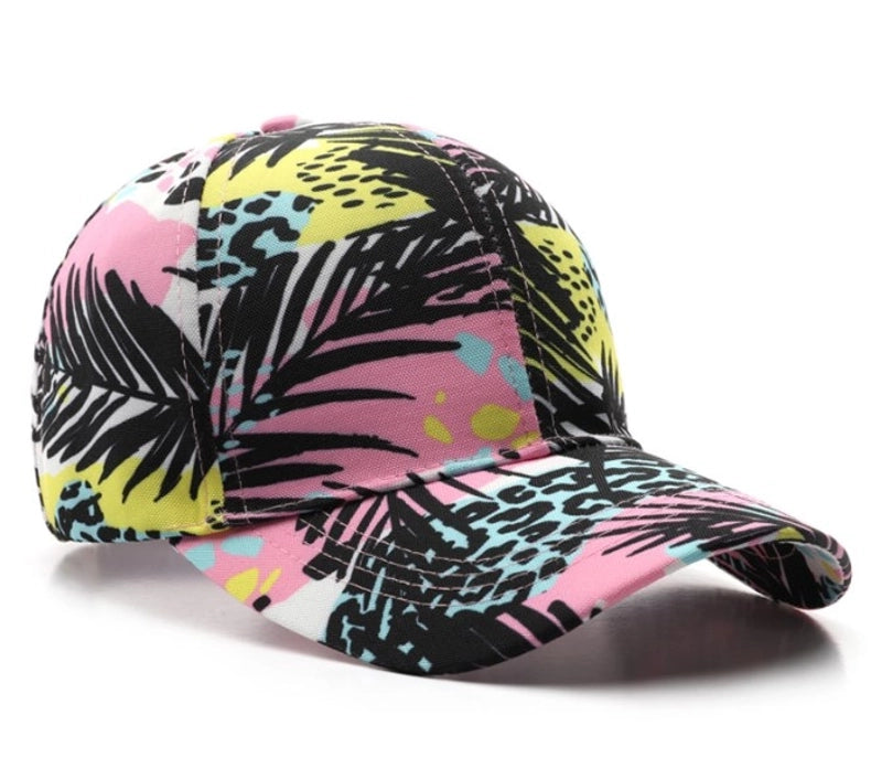 Women’s Streetwear Tie Dye Curved Eaves Baseball Cap