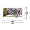 (Small Size)Black Cat - 14CT Stamped Cross Stitch - 28*16cm