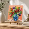 Framed Blue Vase -  DIY Button Art Painting Kit for Creativity DIY Pearl Dot Crafts for Gift Home Wall Decor 30*30CM