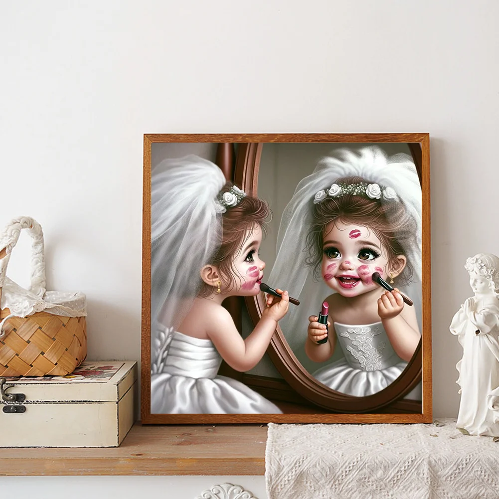 Diamond Painting - Full Round Drill - Girl(Canvas|30*30cm)