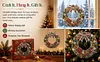 Diamond Painting Christmas Wreath Ornament DIY Kit 9.45x9.45in