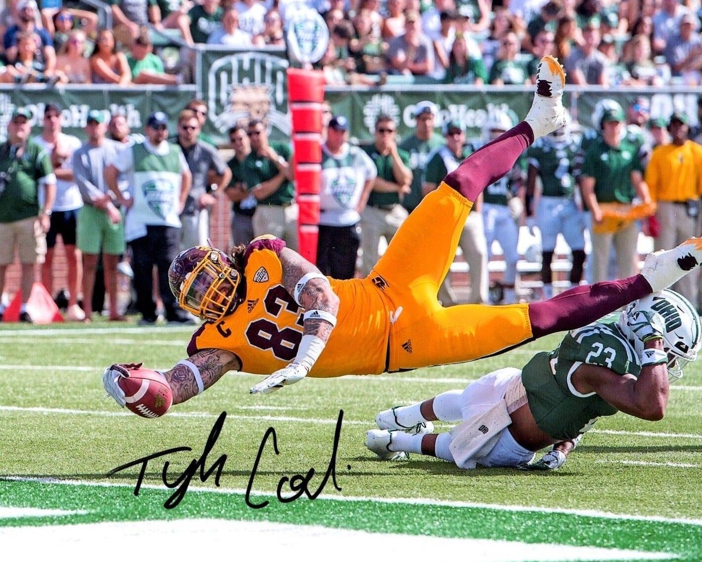 Tyler Conklin CMU Chippewas CHIPS hand signed autographed 8x10 football Photo Poster painting b