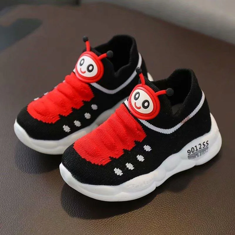 Kids Shoes Soft Bottom Sneaker  First Walkers The caterpillar Sports Shoes Slip-On Girls Boys Cute Animal&nbsp;  Running Shoe