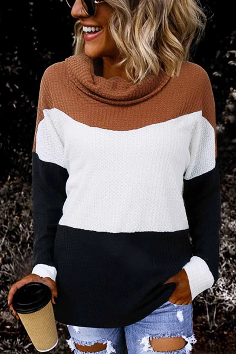 Abebey Contrast knitted sweater (2 Colors)