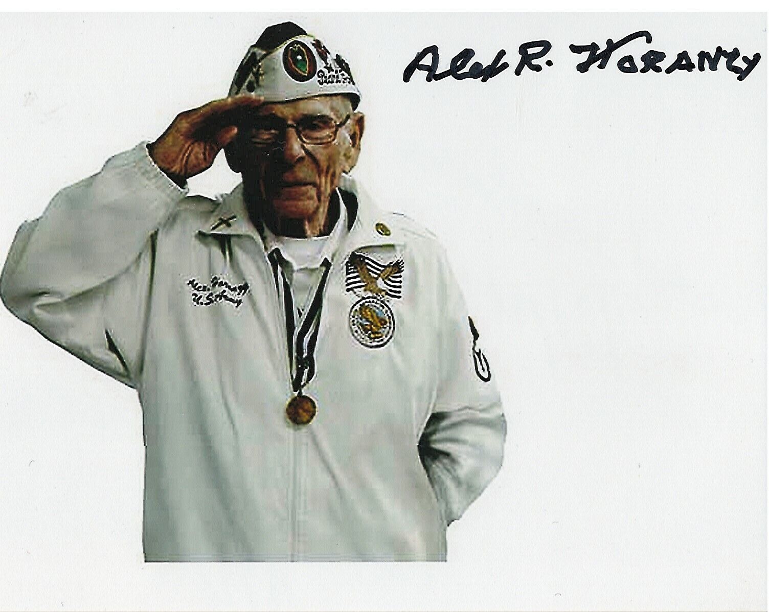 ALEX HORANZY SCHOFIELD BARRACKS PEARL HARBOR SURVIVOR RARE SIGNED Photo Poster painting