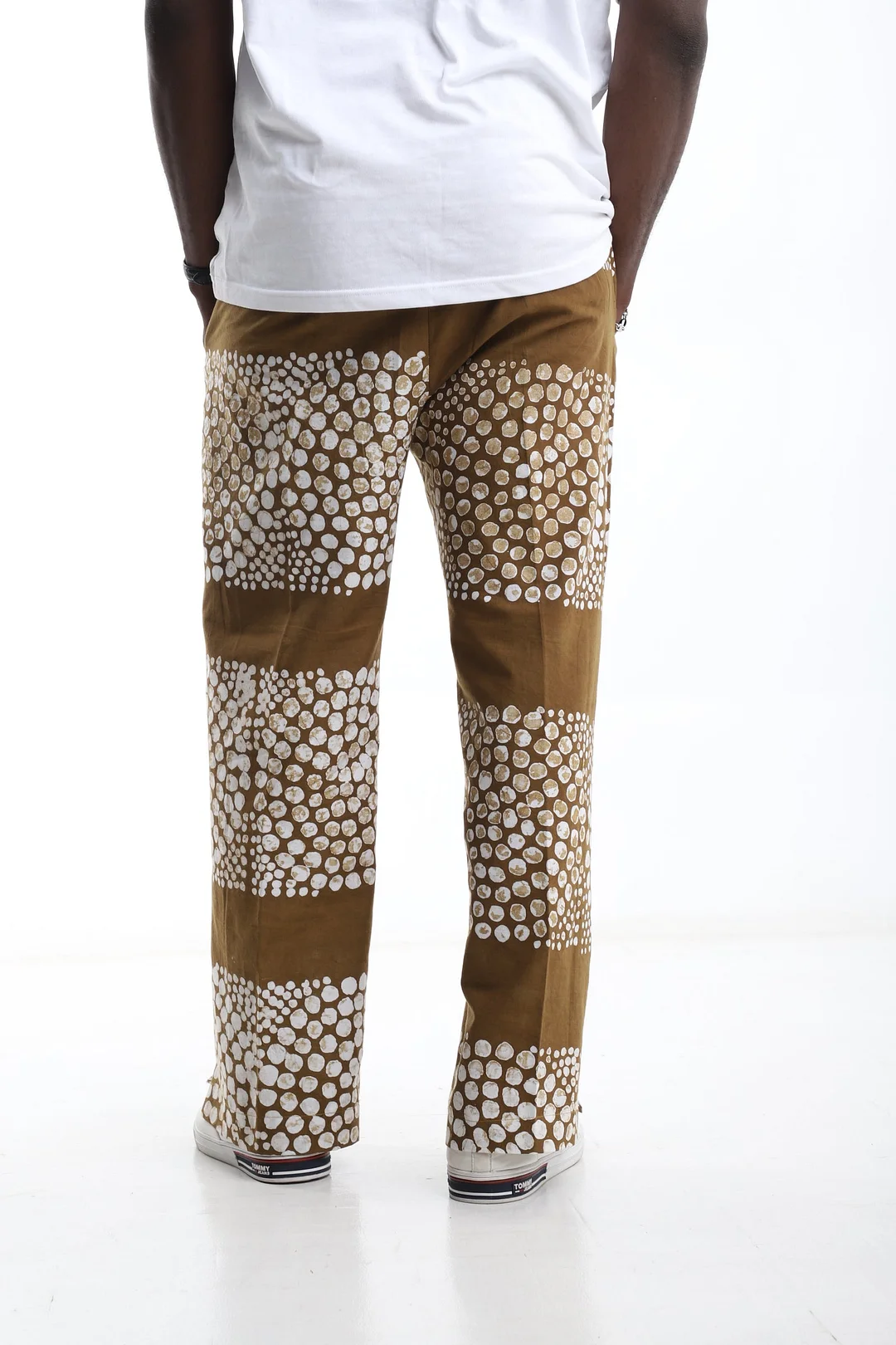 Terra Dot Adire Wide-Leg Trousers-INSPIREUSE