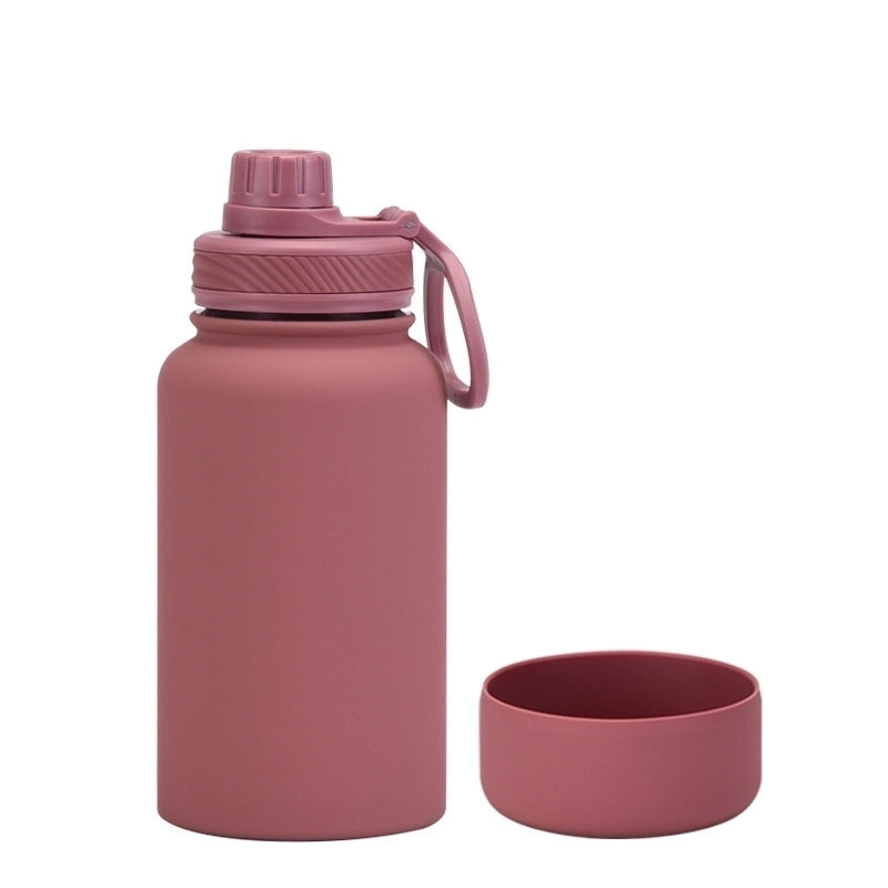 Casual Solid Color Stainless Steel Silica Gel Water Bottles 1 Piece