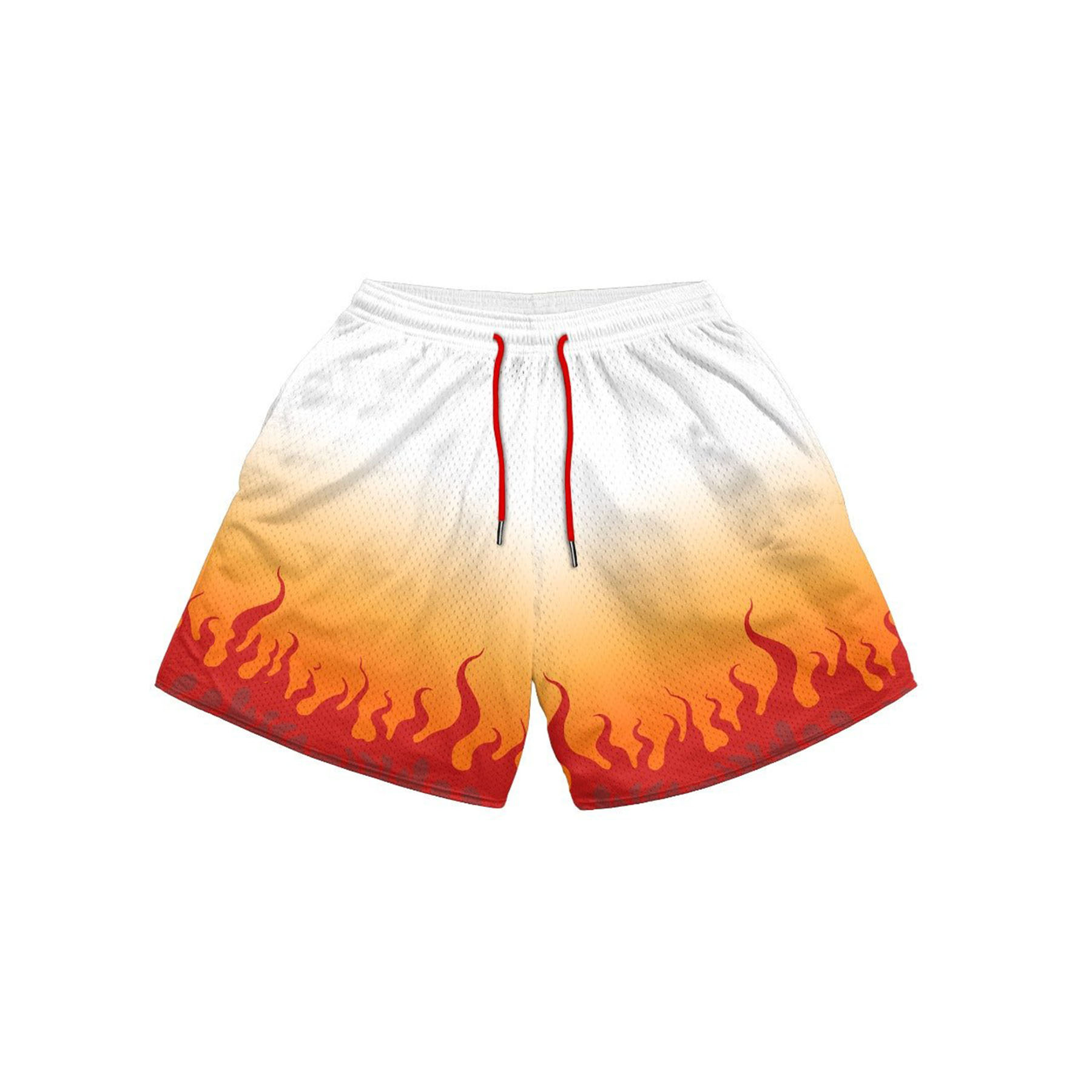 Men's Flame Print Shorts