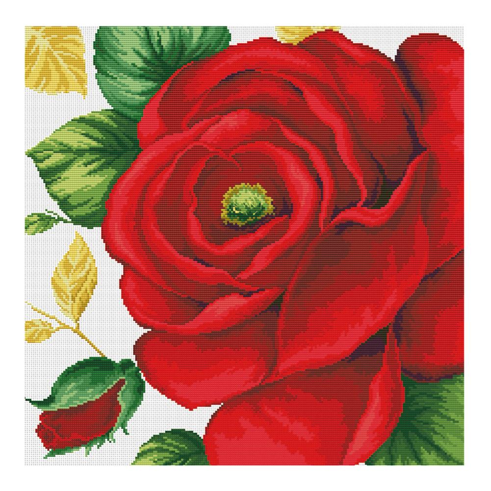 

Rose Rhyme - 11CT Stamped Cross Stitch - 60*60cm, 501 Original