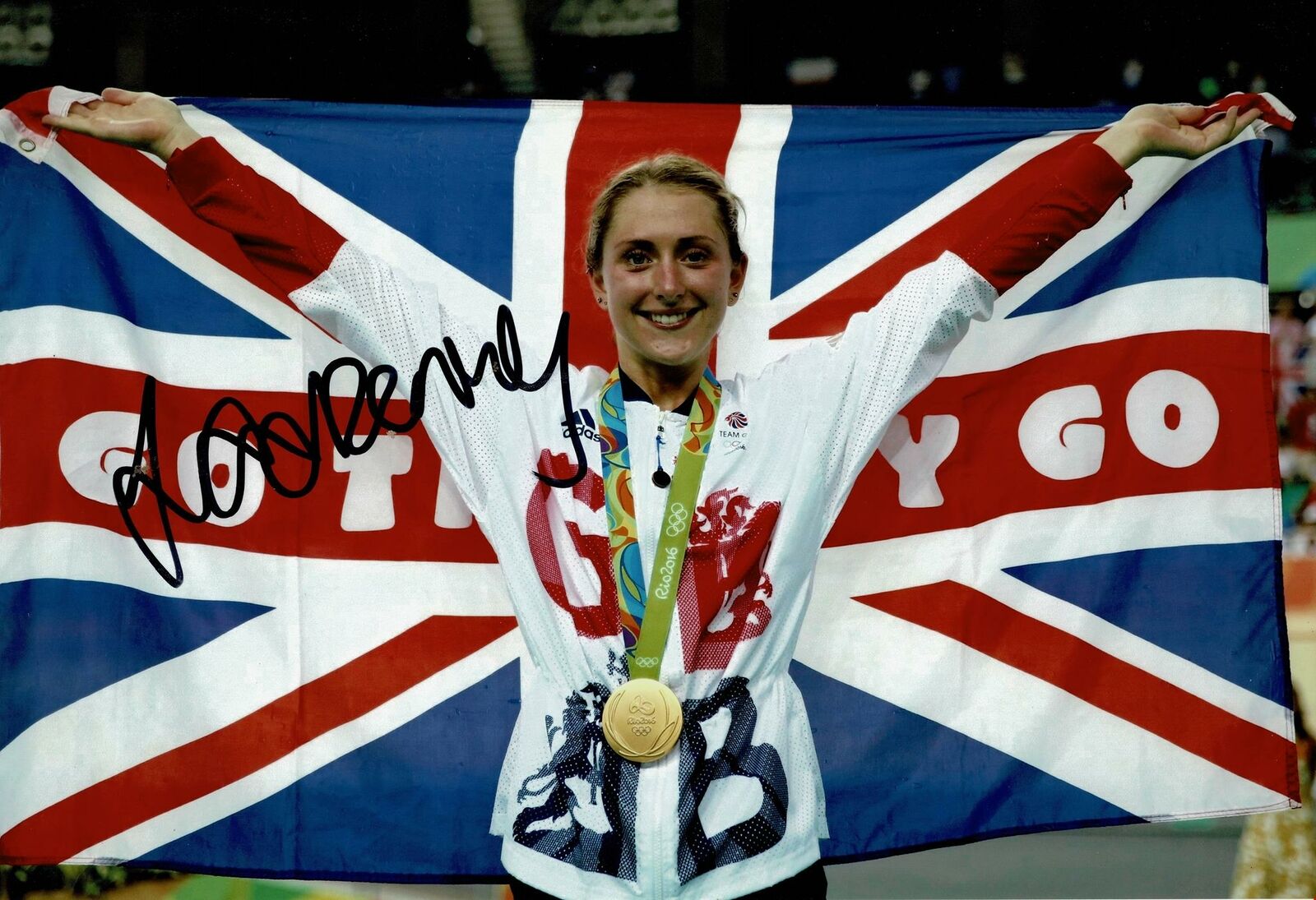 Laura Trott Signed 12X8 Photo Poster painting London 2012 Tokyo 2020 Genuine Signature AFTAL COA