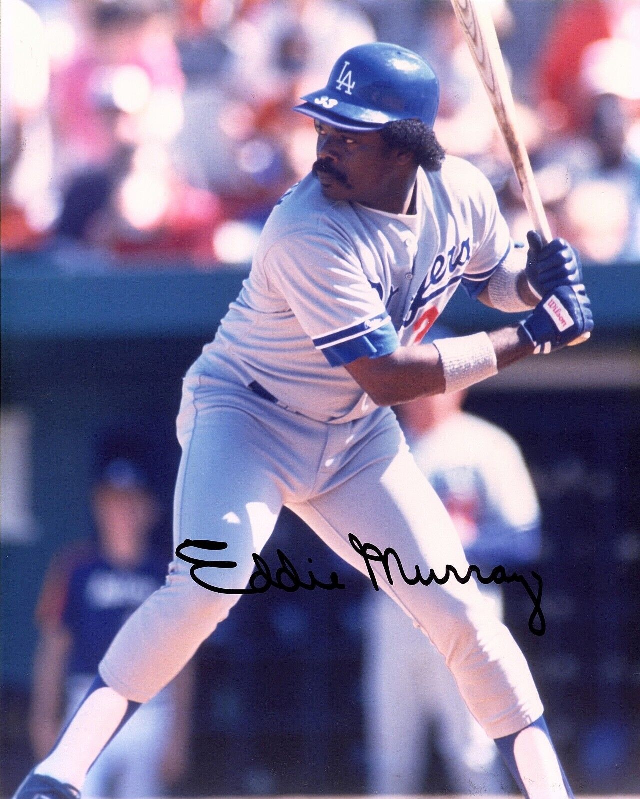 EDDIE MURRAY AUTOGRAPHED HAND SIGNED L.A. DODGERS 8x10 Photo Poster painting w/COA