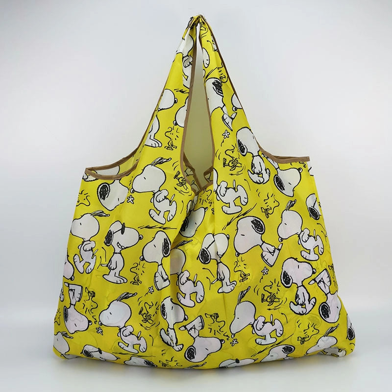 Spot Japanese Printed Environmental Bag Large 210T Supermarket Folding Shopping Bag Thickened Tote Bag Shopping Bag