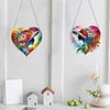 2Pcs Girl 2D Flat DIY Hanging Diamond Art Ornament Window Pendant (Top Hat)