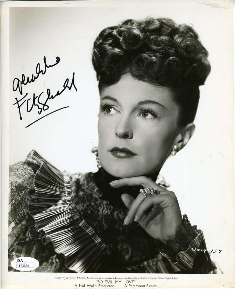 Geraldine Fitzgerald Vintage 1948 Hand Signed Jsa Coa 8x10 Photo Poster painting Autograph