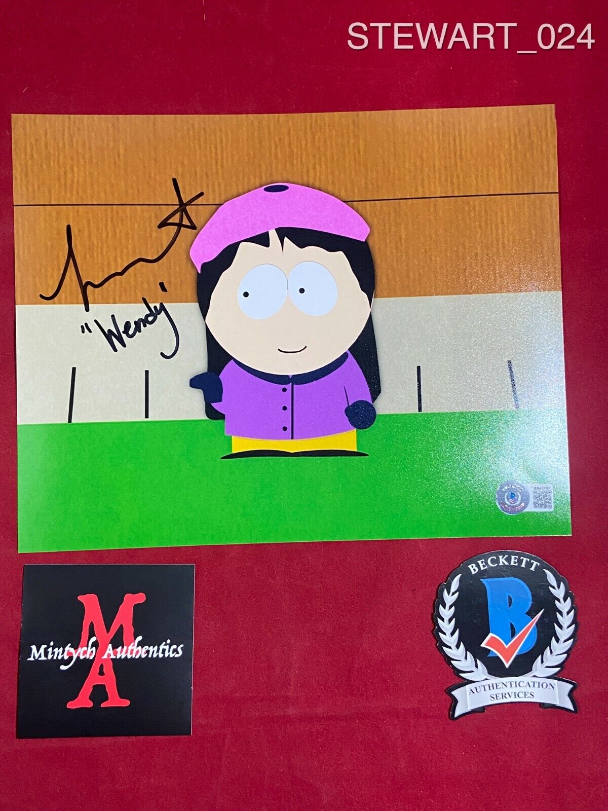 APRIL STEWART AUTOGRAPHED SIGNED 8x10 Photo Poster painting! SOUTH PARK! WENDY! BECKETT COA!