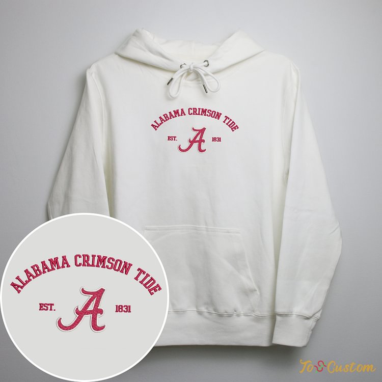 TOSCUSTOM™ Custom Alabama Crimson Tide Vintage NCAA Embroidered Sweatshirts