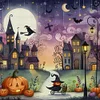 (Multi-Style) Halloween House-11CT Stamped Cross Stitch 50*50cm/19.69*19.69in