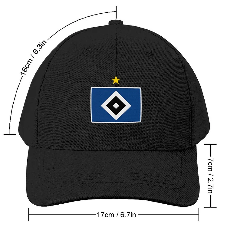 Unisex Hamburger SV Baseball Cap Verstellbar Reine Farbe Baseballkappe Mütze