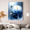 White Peony Flower - 11CT Stamped Cross Stitch 40*50cm/15.75*19.69in