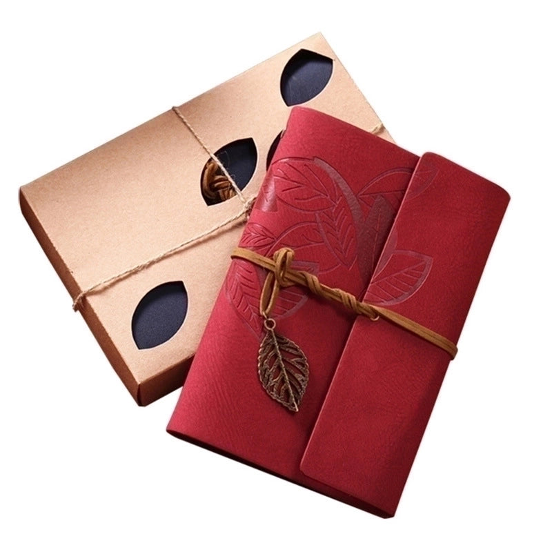 1 Piece Plant Learning School Pu Leather Paper Retro Notebook