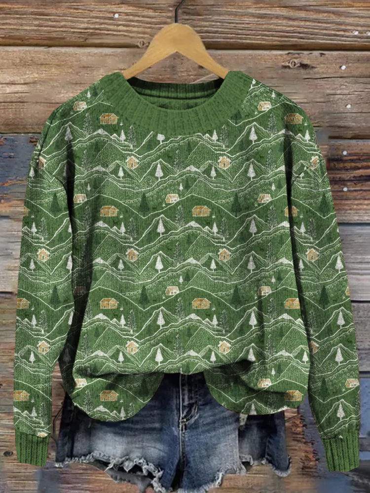 🔥kukelife🔥Deep In The Woods Art Vintage Cozy Sweater