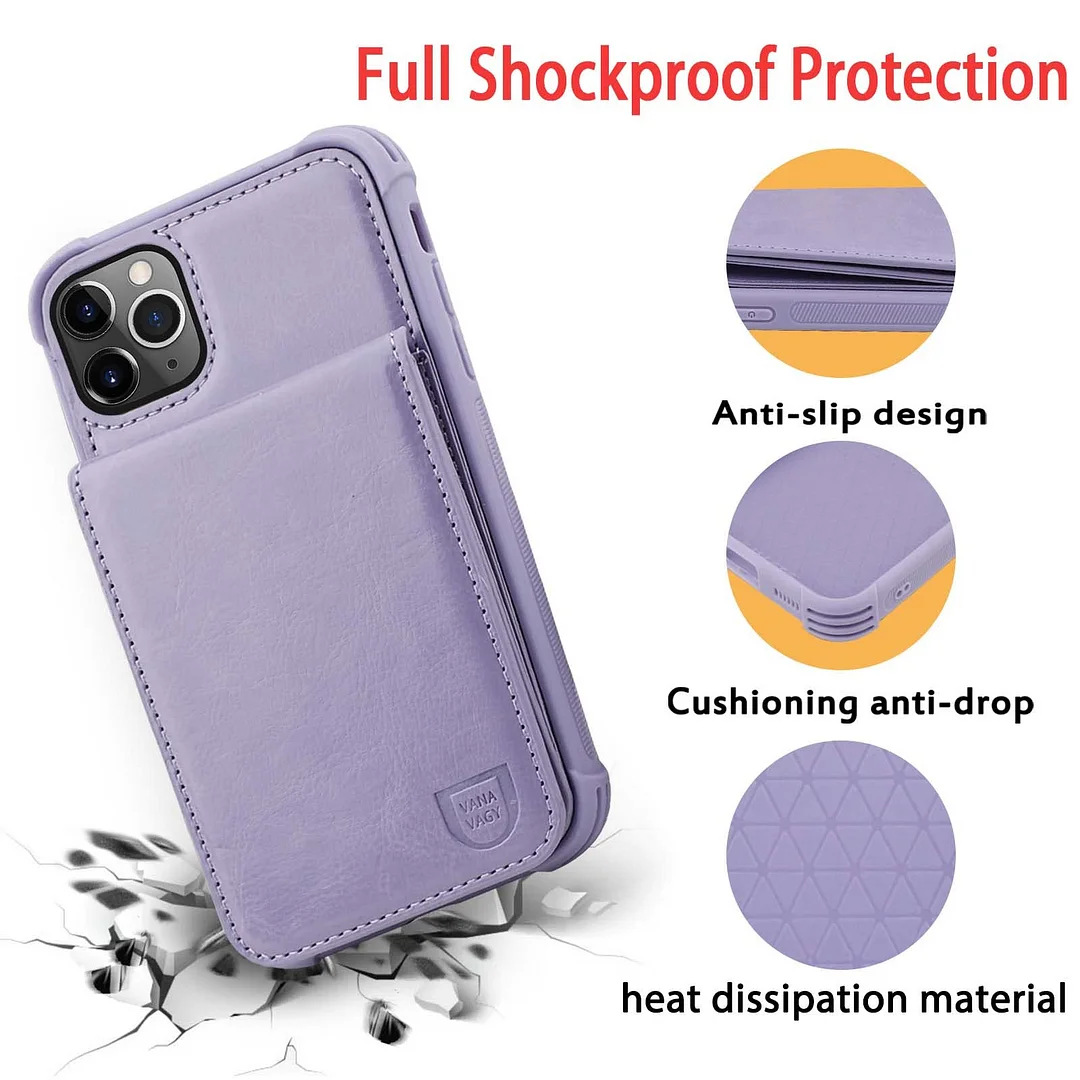 VANAVAGY Wallet Case for Apple iPhone 14 Pro 5G 6.1