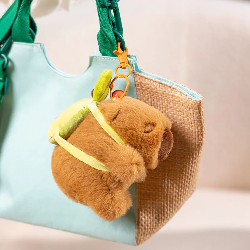 Cuteee Family Kawaii Avocado Capybara Orange Capybara Plush With Avocado Bag Plushies Squishy Pillow Toy