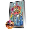 Diamond Painting -DIY Full Square Drill Glass Bottle Daisy
