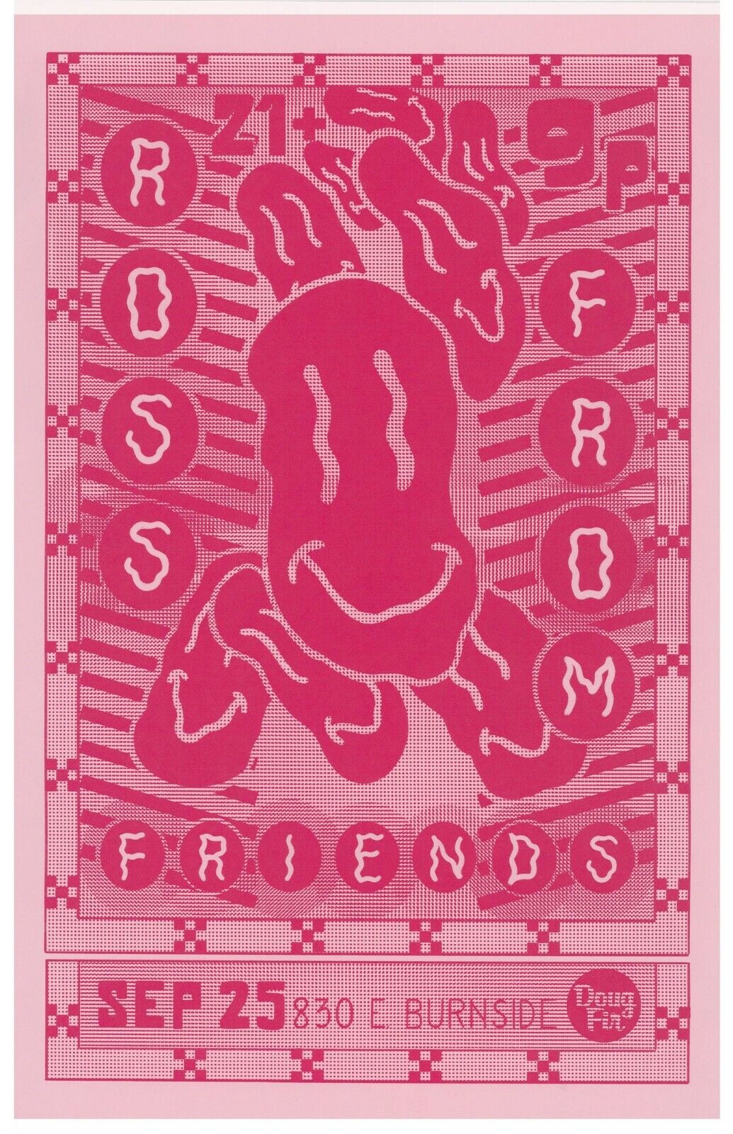 ROSS FROM FRIENDS 2019 Gig POSTER Portland Oregon Concert