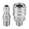 2Pcs 1/4 High Pressure Washer Quick Connector External Thread Pipe Hose Adapter